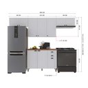 Ver imagem 4 de Armário Cozinha Modulada Completa Americana 100% MDF 280cm Provence Multimóveis Crink-CPL015