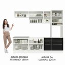 Ver imagem 7 de Armário De Cozinha Completa 260cm Branco/preto Lux Madesa