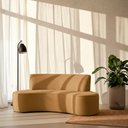 Ver imagem 2 de Sofá Orgânico 02 Lugares 150cm Mônaco Bouclé Camel Claro - Nexta Casa