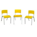 Ver imagem 2 de Kit 3 Cadeiras Infantil Iso Amarela Brinquedoteca Escolas Ecomhome