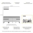 Ver imagem 4 de Armário de Cozinha Compacta Veneza Multimóveis MP2074.964 Branco