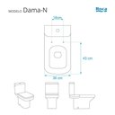 Ver imagem 4 de Assento Sanitario Poliester Antibacteriano Dama N Branco para Vaso Roca