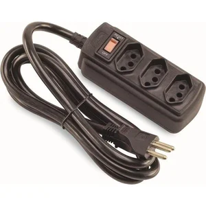 Filtro de Linha 3 Tomadas 1,5m 20a Preto Force Line