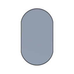 Espelho Decorativo Oval Corpo Inteiro Luxo com Moldura Couro - 3