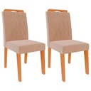 Ver imagem 3 de Conjunto Sala de Jantar Mesa Helena 210x100 cm e 8 Cadeiras Paola Cimol Nature/offwhite/nude Helena