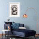 Ver imagem 1 de Quadro Buda Cinza e Branco - 60x48cm:madeira Preta