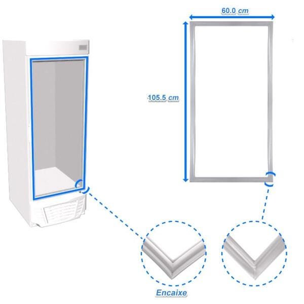 Borracha Gaxeta Refrigerador De Bebidas Gelopar GRBA-330 - 1