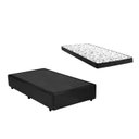 Ver imagem 1 de Cama Box Solteiro Colchão Mola Ensacada Belos Sonhos + Box Sintético 64x88x188:preto