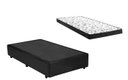 Ver imagem 1 de Cama Box Solteiro Colchão Mola Ensacada Belos Sonhos + Box Sintético 64x88x188:preto