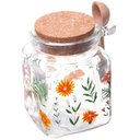 Ver imagem 1 de Pote Quadrado de Vidro C-tampa e Colher de Bambu Flora 200ml