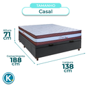 Ver imagem 3 de Cama Box Bau Cinza Casal + Colchão Molas Ensacadas Legaccy Paropas