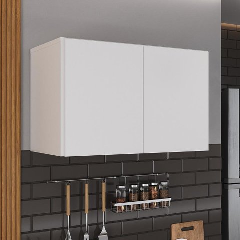 Armário de Cozinha Aéreo 2 Portas Multimóveis Mp2154 Branco
