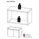 Ver imagem 3 de Armário de Cozinha Aéreo 2 Portas Multimóveis Mp2154 Branco