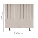 Ver imagem 3 de Cabeceira Estofada Líbia 195CM King Suede Bege - D A DECOR