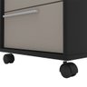 Gaveteiro Para Escritório E Home Office Maia 04 Gavetas Rodízio P01 Preto Cinza - Lyam Decor - 7