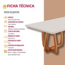 Ver imagem 5 de Mesa Sala de Jantar Flora Tampo Canto Moeda
