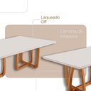 Ver imagem 4 de Mesa Sala de Jantar Flora Tampo Canto Moeda
