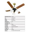 Ver imagem 6 de Ventilador De Teto New Zeta 4 Pás Preto/Mogno 110v + Controle Venti-Delta