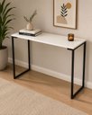 Ver imagem 1 de Mesa Escrivaninha Apoio Multiuso Industrial Compacta 900 mm Cor:Preto/Branco