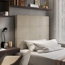 Ver imagem 2 de Cabeceira Stambul Para Cama Box Solteiro 90 cm Suede Bege - D’Rossi