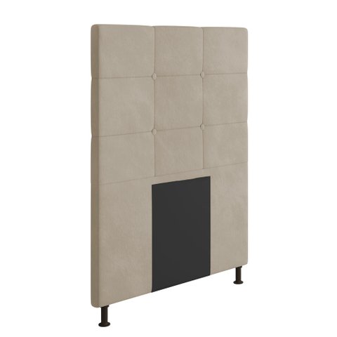Cabeceira Stambul Para Cama Box Solteiro 90 cm Suede Bege - D’Rossi