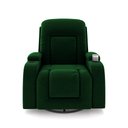 Ver imagem 2 de Poltrona do Papai Reclinável Giratória e Balanço Sala de Cinema Crihs Manual Glider Veludo Verde Esmeralda G23 - Gran Belo