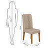 Conjunto de Sala de Jantar 4 Cadeiras Tampo sem Vidro 170x90 Cm Dj Móveis Kiara Freijó Yasmin Kraft - 8