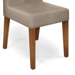 Conjunto de Sala de Jantar 4 Cadeiras Tampo sem Vidro 170x90 Cm Dj Móveis Kiara Freijó Yasmin Kraft - 6