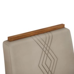 Conjunto de Sala de Jantar 4 Cadeiras Tampo sem Vidro 170x90 Cm Dj Móveis Kiara Freijó Yasmin Kraft - 4