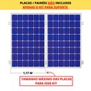 Ver imagem 4 de Kit Estrutura Suporte Fixador 1,20m Para 04 Placa Solar Alumínio Inox Telha Fibro Ondulada Viga Metá