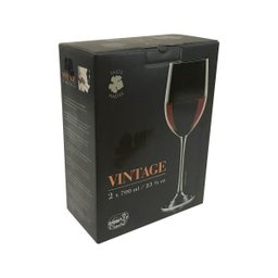 Jogo com 2 Taças De Cristal Vinho Bordeaux 700 ml Vintage Bohemia - 3