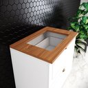 Ver imagem 5 de Balcão para Cozinha 2 Gavetas com Tampo MDF 80cm Americana Branco HP/Nature