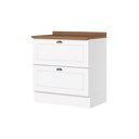 Ver imagem 3 de Balcão para Cozinha 2 Gavetas com Tampo MDF 80cm Americana Branco HP/Nature