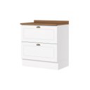 Ver imagem 3 de Balcão para Cozinha 2 Gavetas com Tampo MDF 80cm Americana Branco HP/Nature