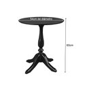 Ver imagem 3 de Mesa Lateral Madeira Rústica Pé Torneado S/borda - Preta