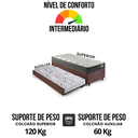 Ver imagem 6 de Bicama Box Solteirão Suede 96x203x28 Cm com Colchão Adapto Molas Ensacadas e Colchão