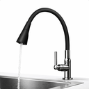 Ver imagem 1 de Torneira Gourmet Cozinha Bancada Preta Flexível Cozix Onyx Monocomando Bica Alta