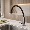 Ver imagem 4 de Torneira Gourmet Cozinha Bancada Preta Flexível Cozix Onyx Monocomando Bica Alta