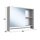 Ver imagem 3 de Espelheira de Banheiro com 1 Porta 2 Nichos Toalheiro 80cm Multimóveis Crpro-EPL006 Arenas