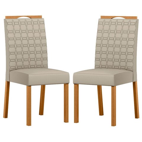 Cadeira para Mesa de Jantar Mariana Kit 2 Peças Ype Veludo Nude – New Ceval