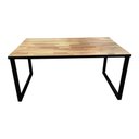 Ver imagem 2 de Mesa Industrial Apolo Madeira Maciça Taúri de Marchetaria 1,80 com Ferragem Preta