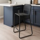 Ver imagem 2 de Banqueta Cozinha Alta Base Industrial Aramada Taynah Preto K01 - D’Rossi