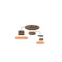 Ver imagem 4 de Mesa de Centro de Sala Redonda MDF 60 cm Mia Pés em Aço Maciço H01- D'Rossi