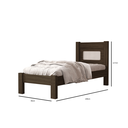 Ver imagem 2 de Cama de Solteiro Clara Chocolate para Quarto Estilo Moderna Rattan Resistente de Mdf