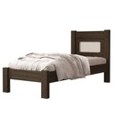 Ver imagem 3 de Cama de Solteiro Clara Chocolate para Quarto Estilo Moderna Rattan Resistente de Mdf
