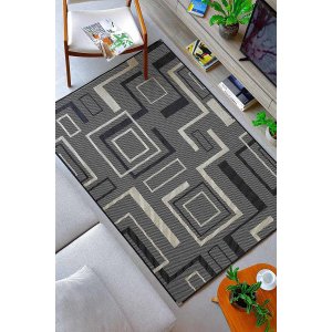 Tapete Sisal Sala 1,50 x 2,00 Antiderrapante Preto S-552