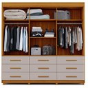 Ver imagem 2 de Guarda Roupa Casal Coronado 3 Portas 9 Gavetas Freijó Mani – Luapa Móveis