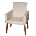 Ver imagem 2 de Poltrona Decorativa Mel Suede Bege Dal Poz Estofados