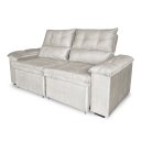 Ver imagem 5 de Sofá Retrátil e Reclinável 2 Lugares Verona 2,00m - Élpis Móveis - Veludo Bege