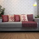 Ver imagem 2 de Kit com 4 Capas para Almofadas Decorativas Terracota Flores Capa de Almofada